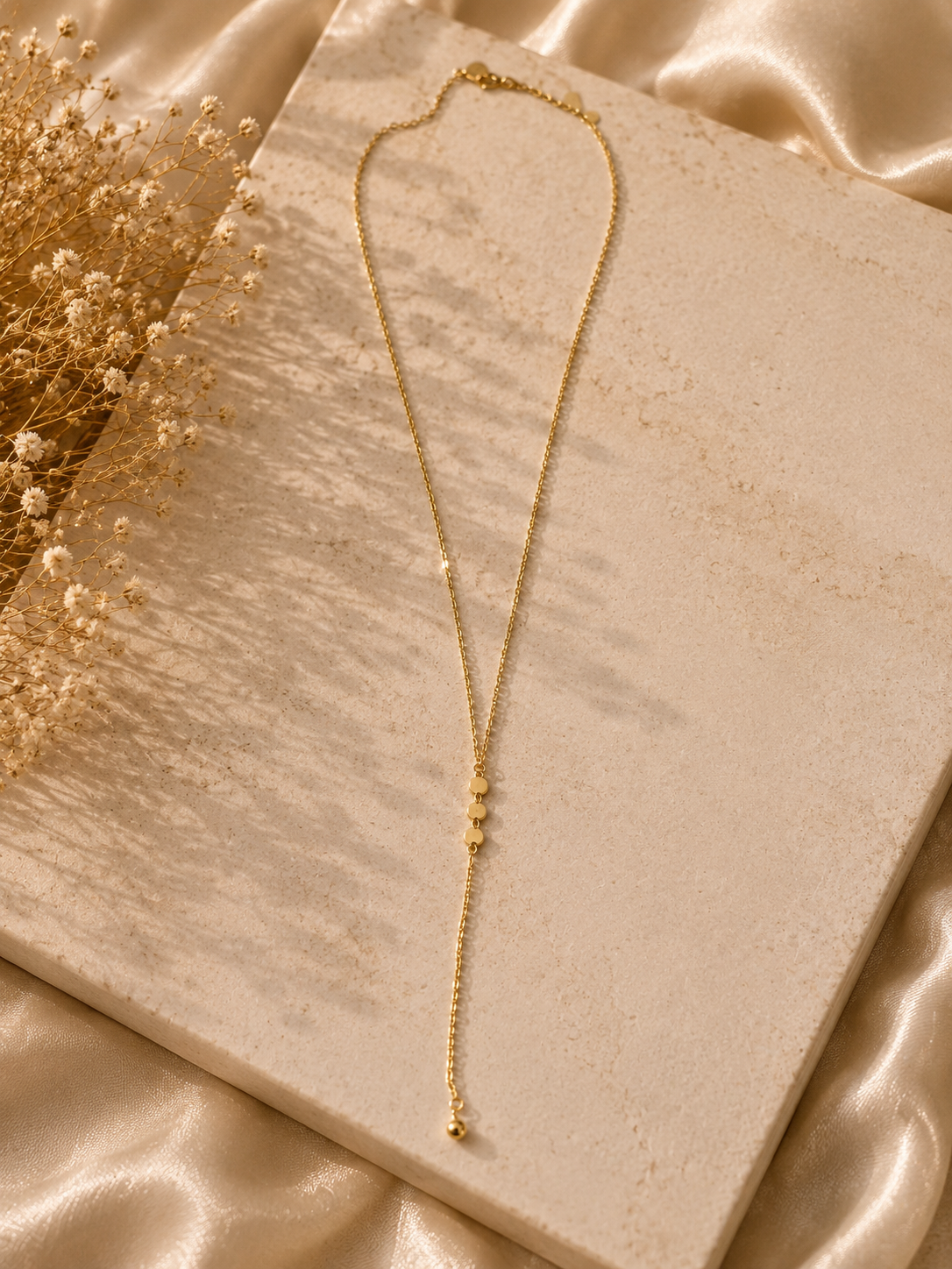 Triple Disc Y-Lariat Necklace