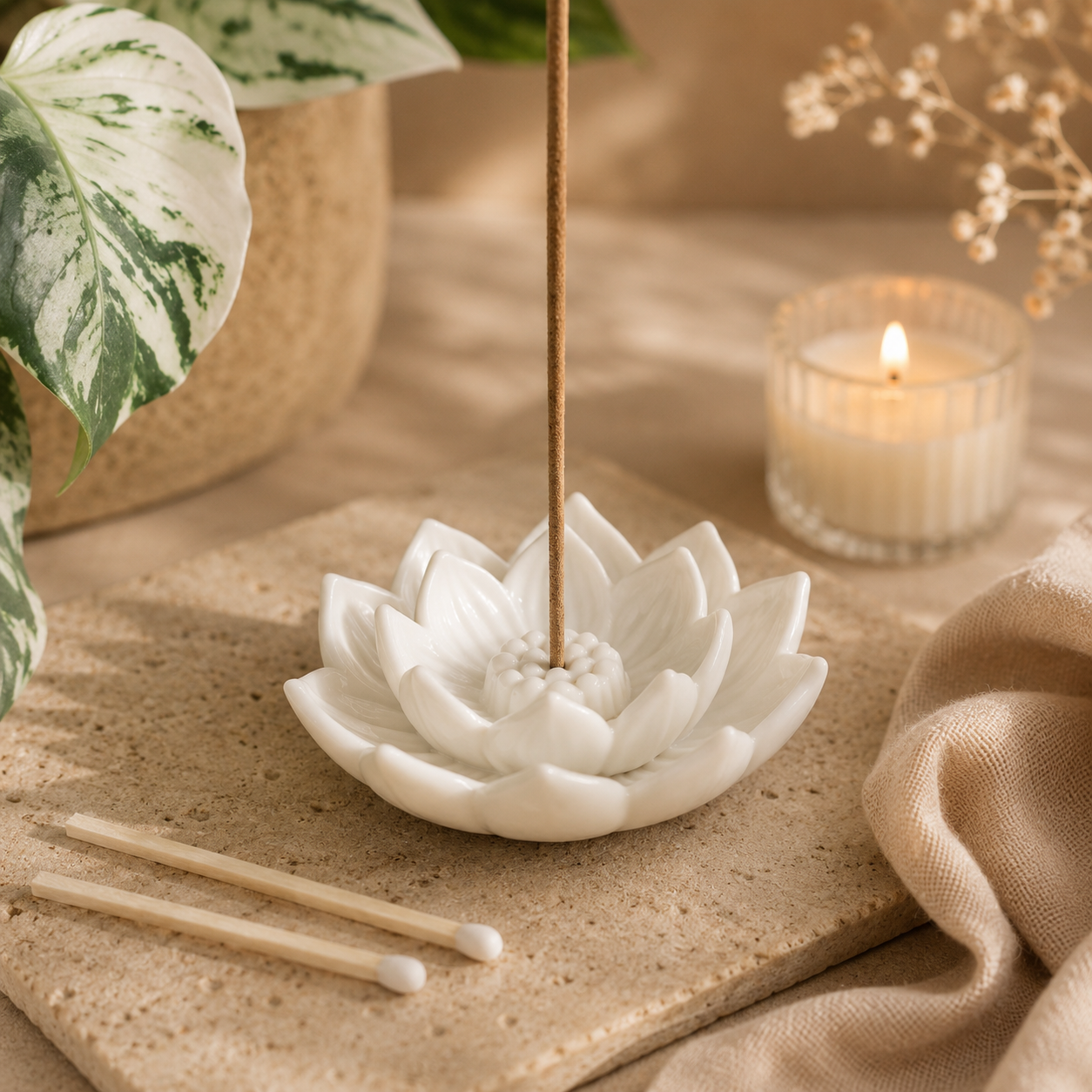 White Water Lily incense holder