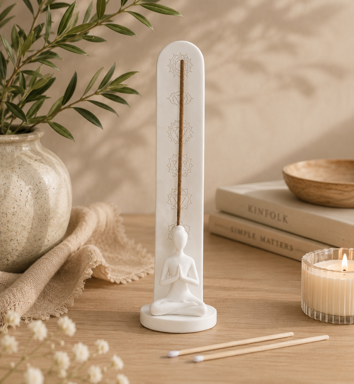 White Chakra Incense Holder