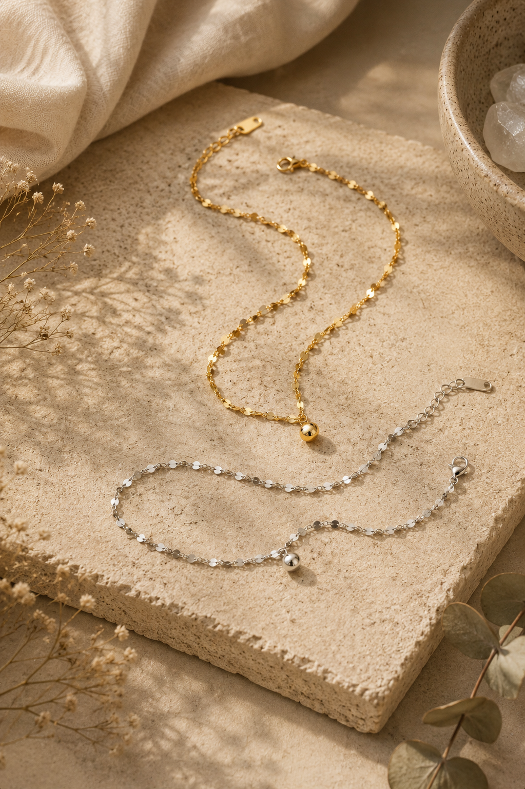 Dainty Ball Anklet