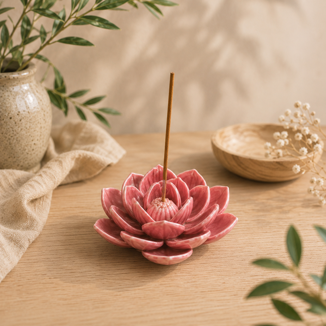 Pink Water Lily Incense Holder