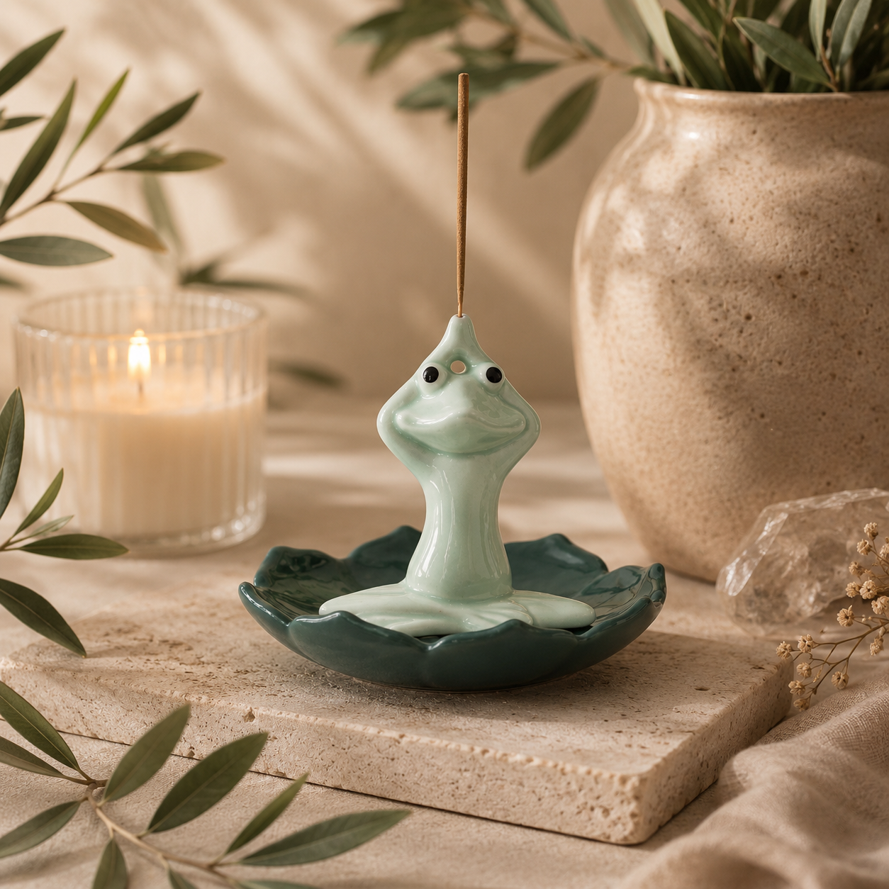 Yoga Frog Incense holder