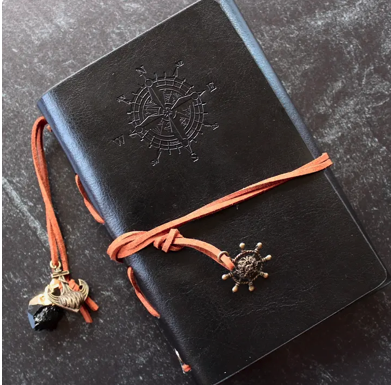 Black w/ Black Tourmaline Crystal