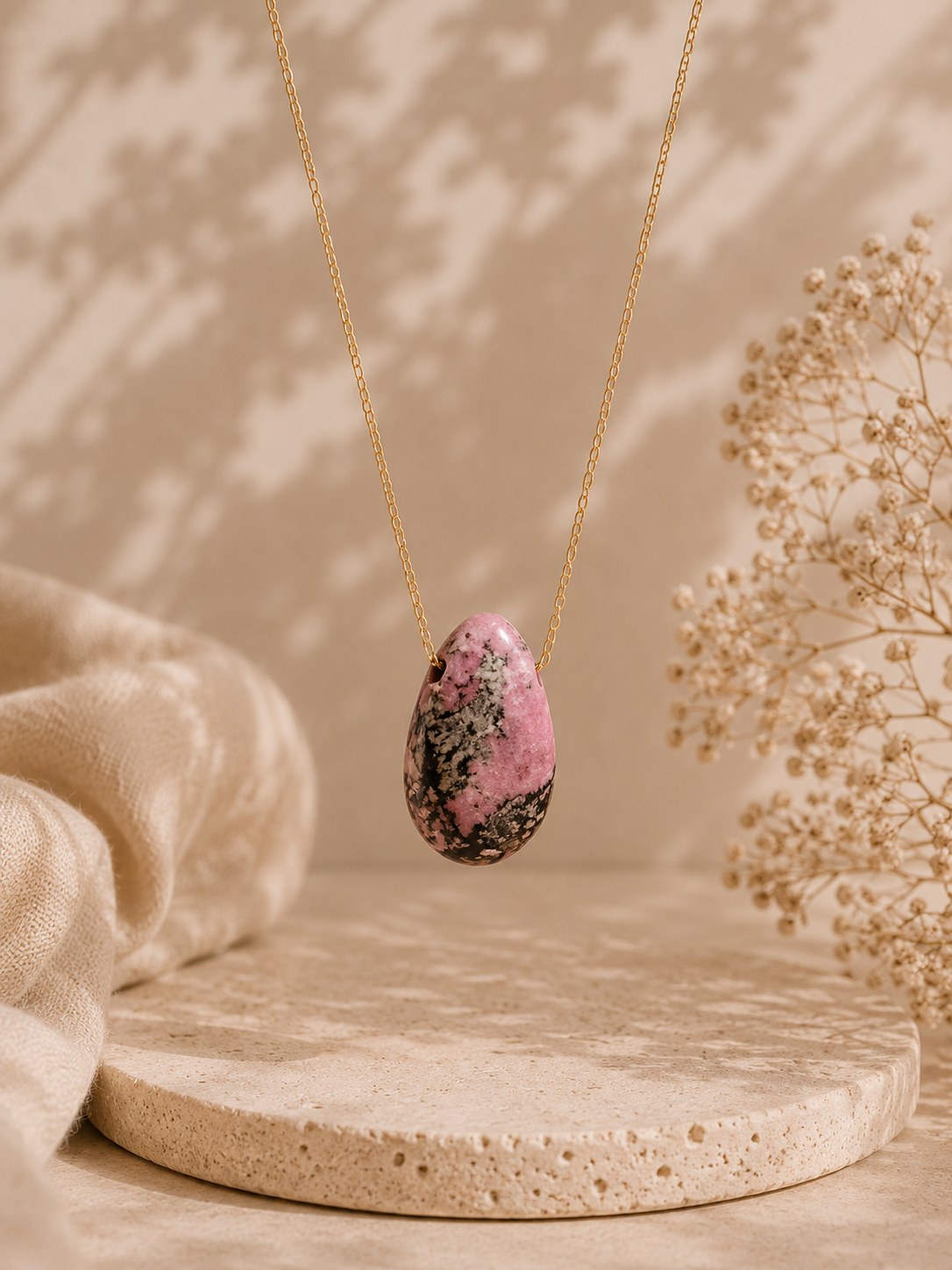 Rhodonite Polished Necklace