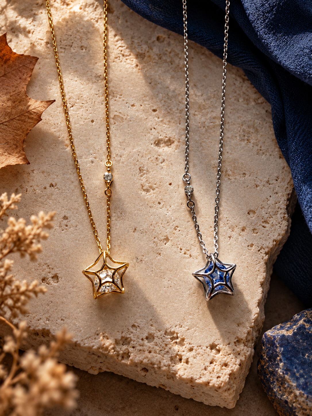 Dainty Hollow Star Pendant Necklace