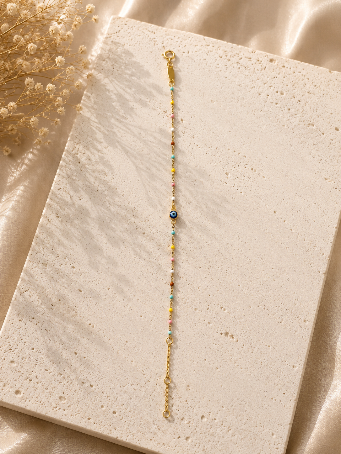 Evil Eye Nazar Rainbow Bead Bracelet