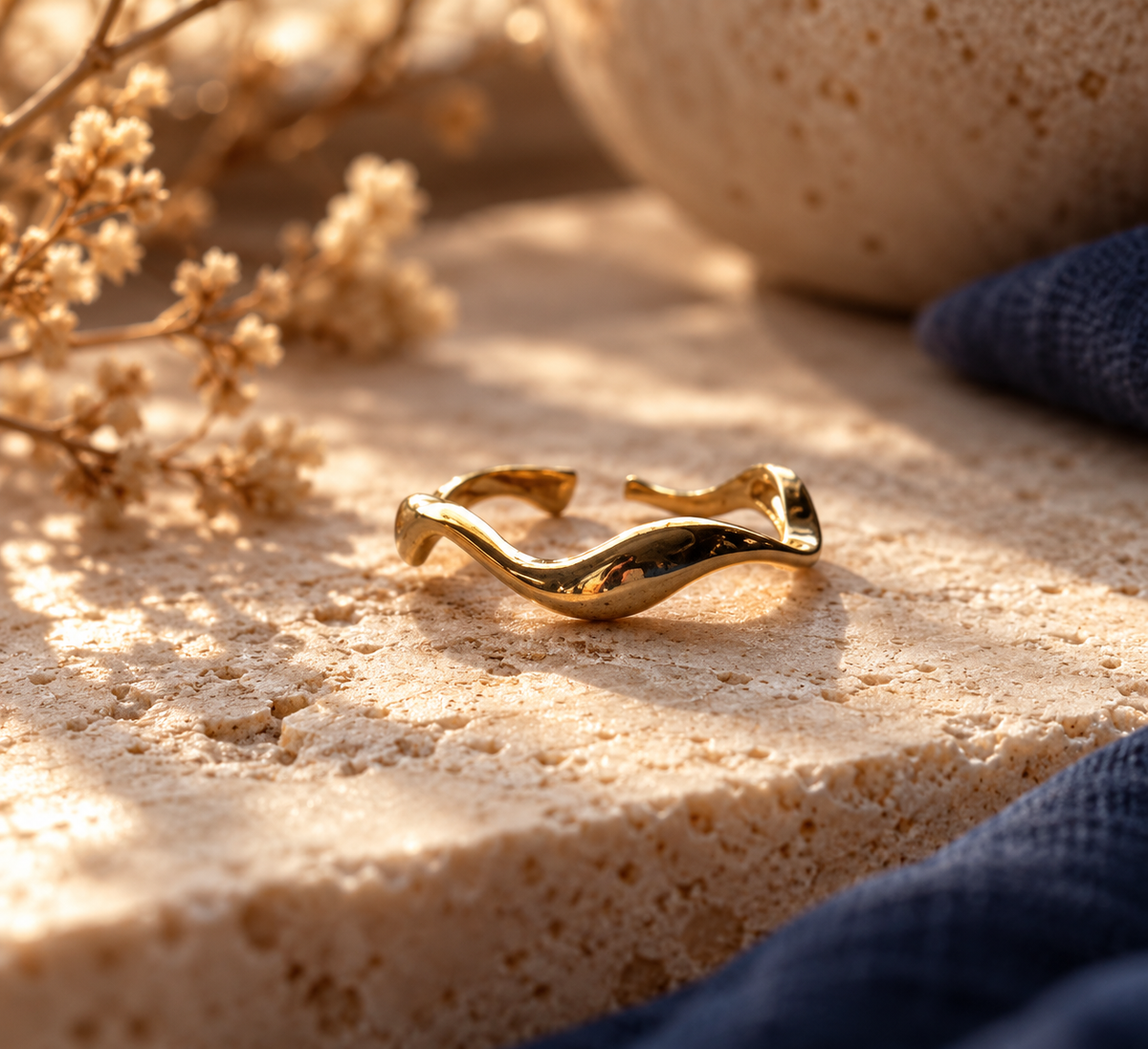 Wave Open Stacking Ring