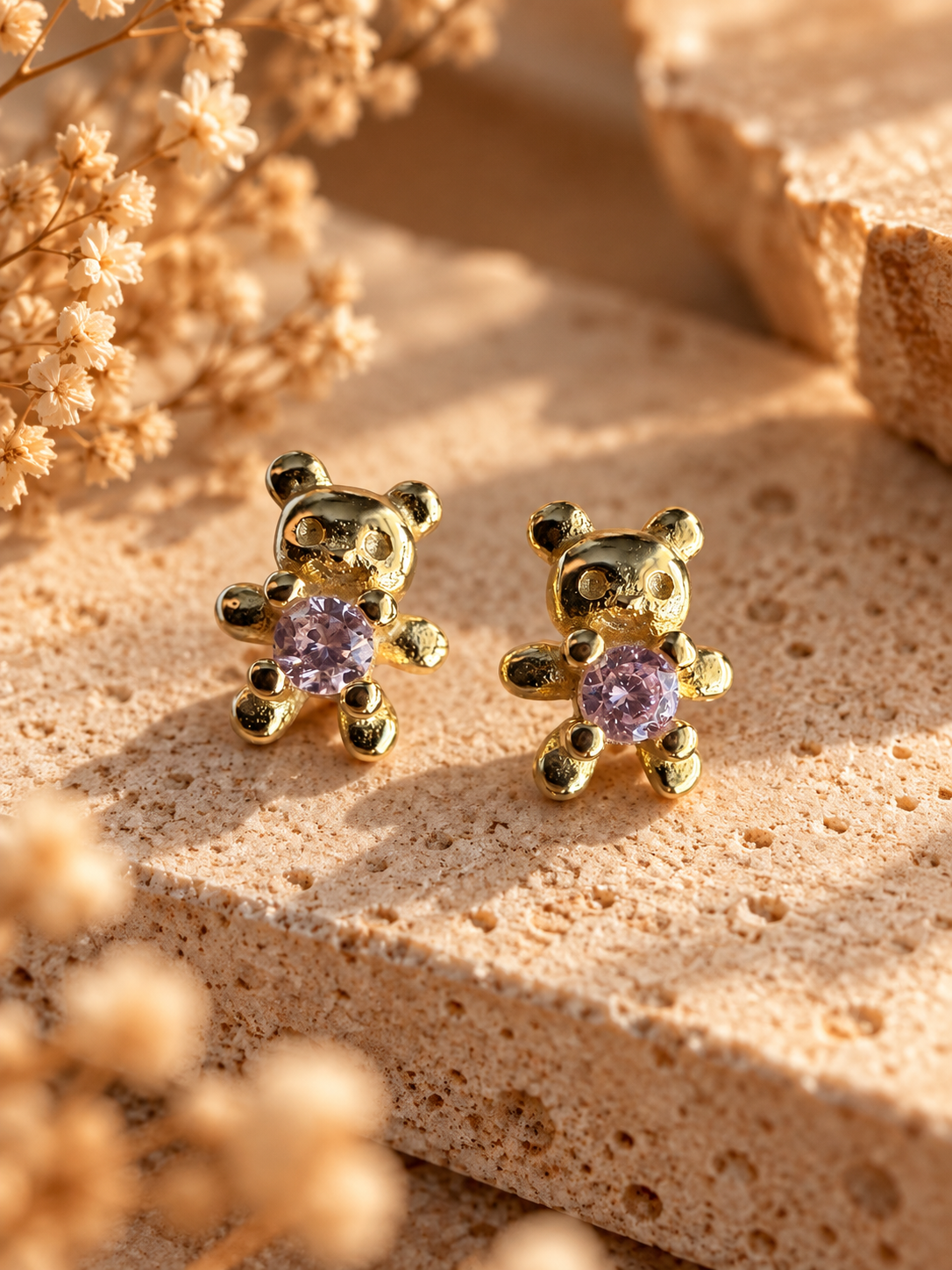 Teddy Bear Studs Earrings