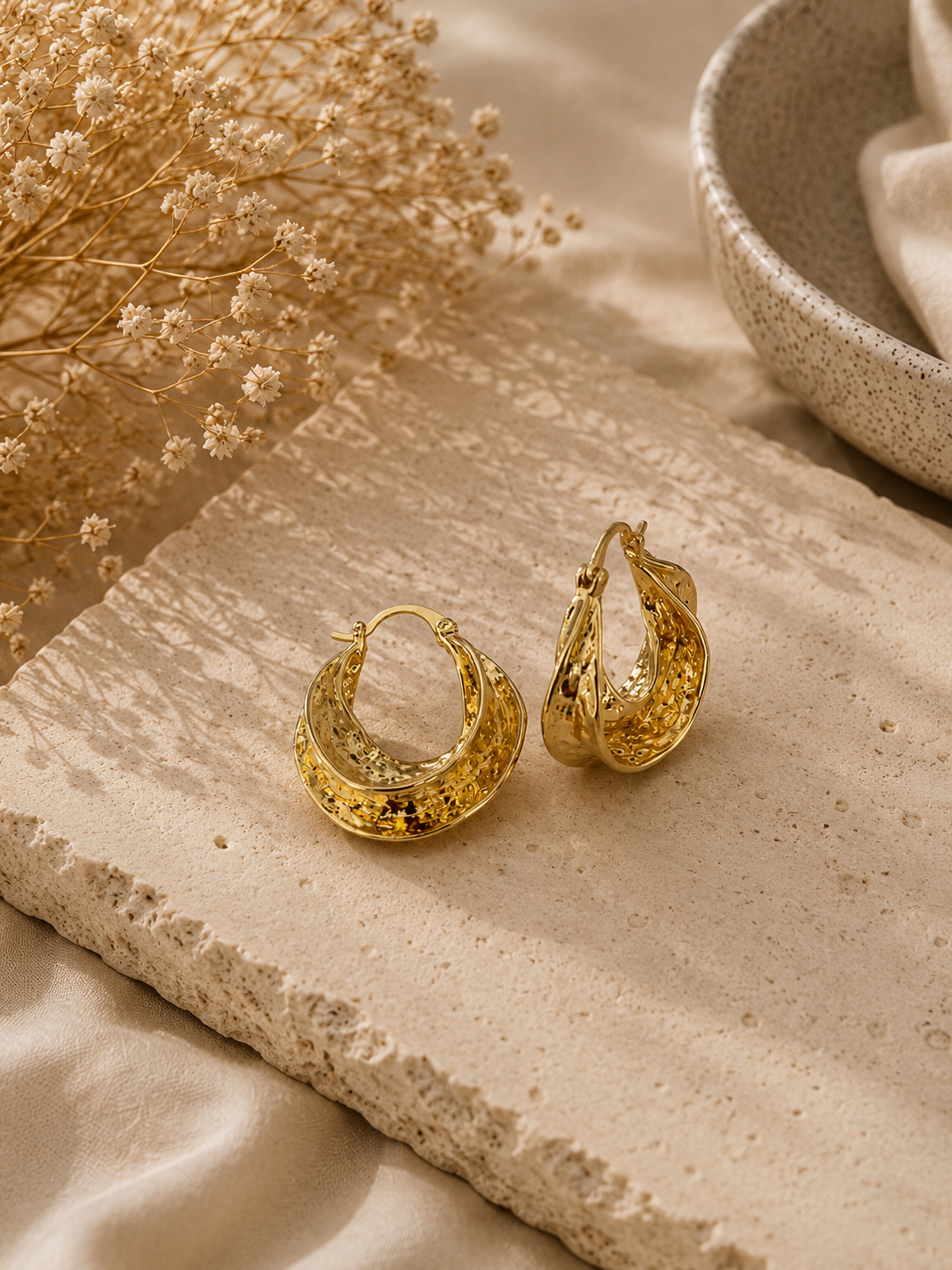 Winfred Swirl Hoop Earrings