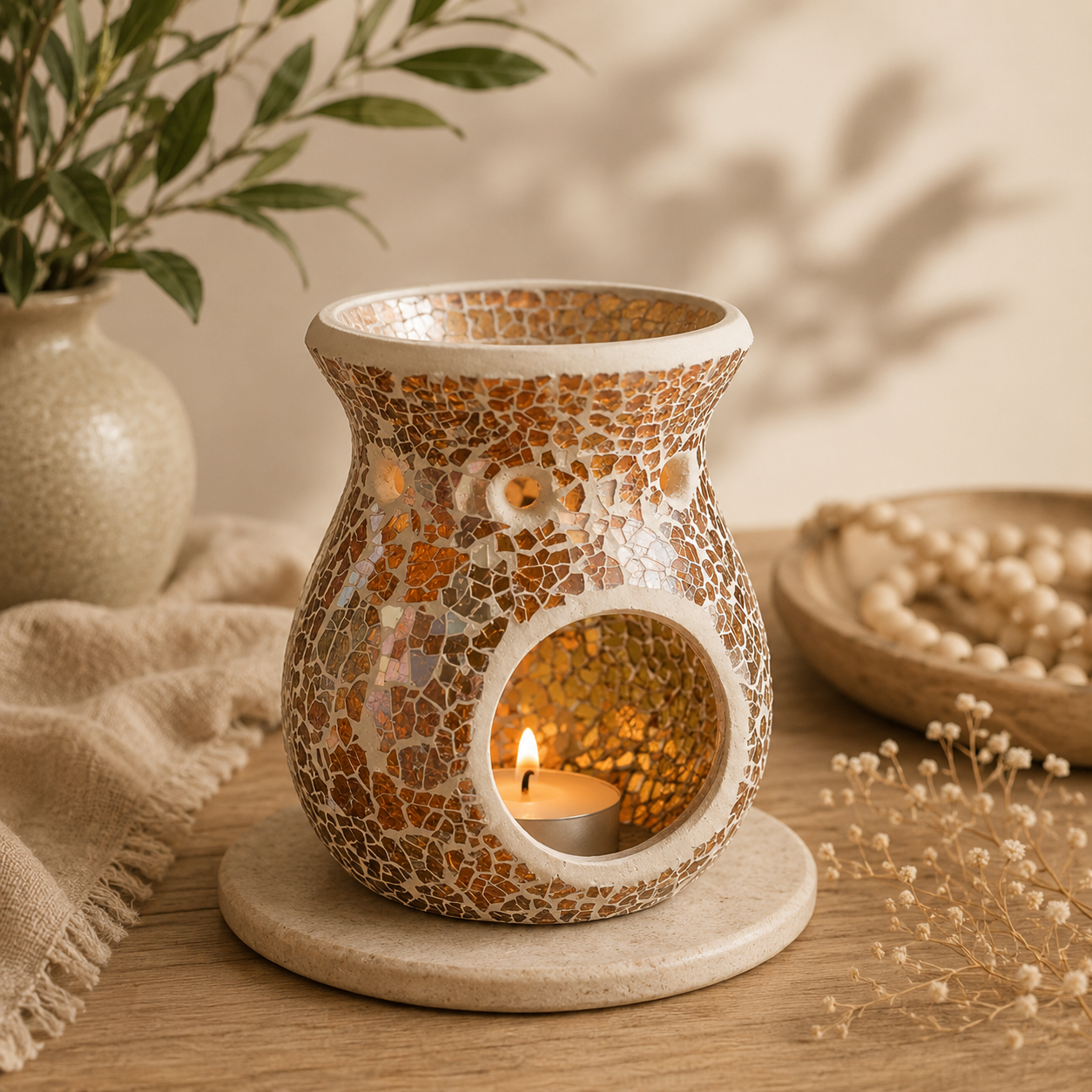 Mosaic Glass Wax Warmer