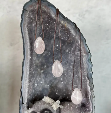 Rose Quartz Polished Necklace