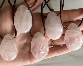 Rose Quartz Polished Necklace